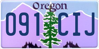 OR license plate 091CIJ