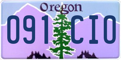OR license plate 091CIO