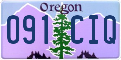 OR license plate 091CIQ