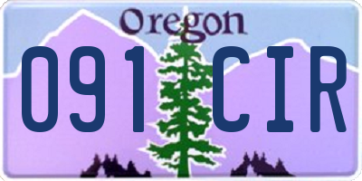 OR license plate 091CIR