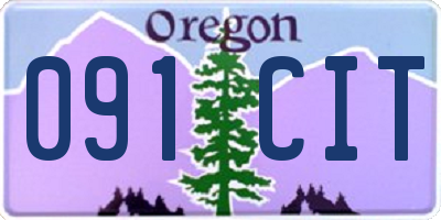 OR license plate 091CIT