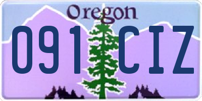 OR license plate 091CIZ