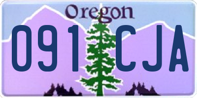 OR license plate 091CJA