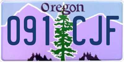 OR license plate 091CJF