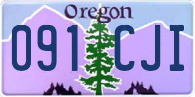OR license plate 091CJI