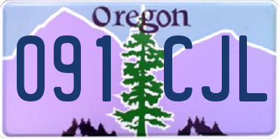 OR license plate 091CJL