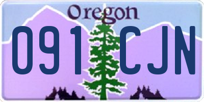 OR license plate 091CJN