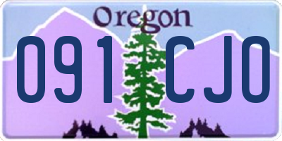 OR license plate 091CJO
