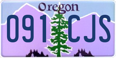 OR license plate 091CJS
