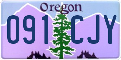 OR license plate 091CJY