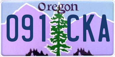 OR license plate 091CKA