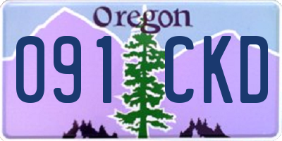 OR license plate 091CKD