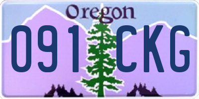 OR license plate 091CKG
