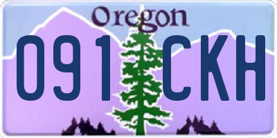 OR license plate 091CKH