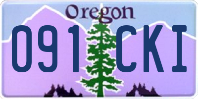 OR license plate 091CKI