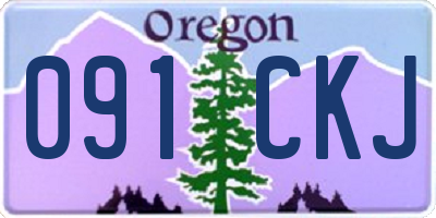OR license plate 091CKJ