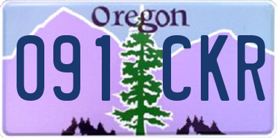 OR license plate 091CKR