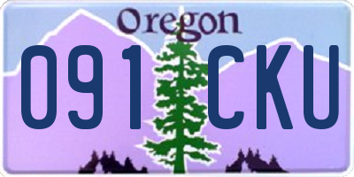 OR license plate 091CKU