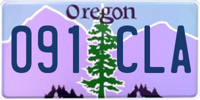 OR license plate 091CLA