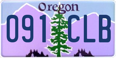 OR license plate 091CLB