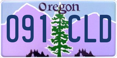 OR license plate 091CLD