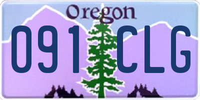 OR license plate 091CLG