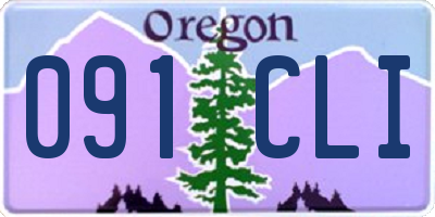 OR license plate 091CLI