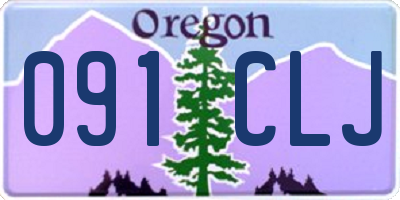 OR license plate 091CLJ