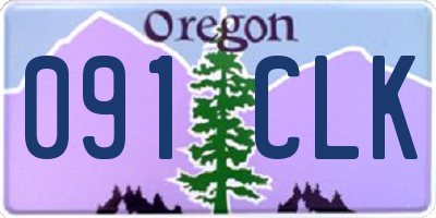 OR license plate 091CLK