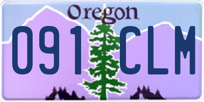 OR license plate 091CLM