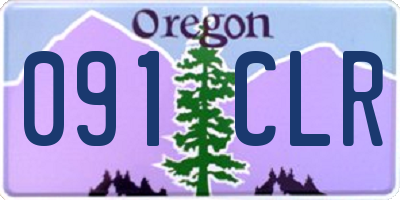 OR license plate 091CLR