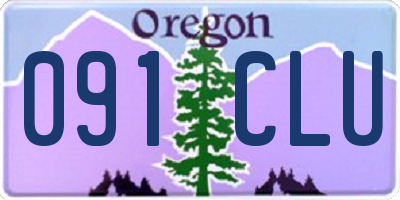 OR license plate 091CLU