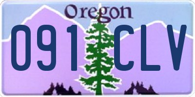 OR license plate 091CLV