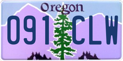 OR license plate 091CLW