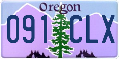 OR license plate 091CLX