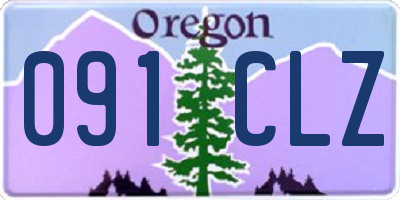 OR license plate 091CLZ