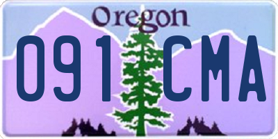 OR license plate 091CMA