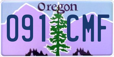 OR license plate 091CMF