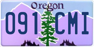 OR license plate 091CMI