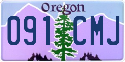OR license plate 091CMJ