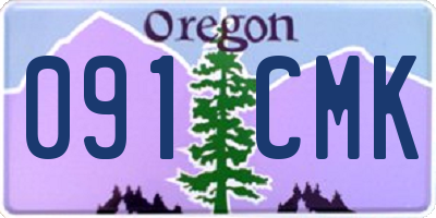 OR license plate 091CMK