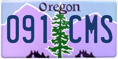 OR license plate 091CMS