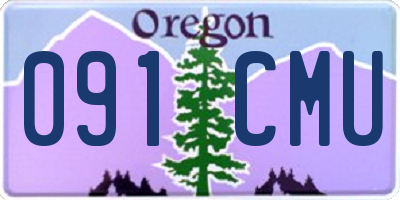 OR license plate 091CMU