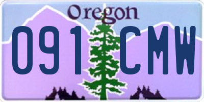 OR license plate 091CMW