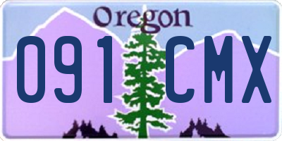 OR license plate 091CMX