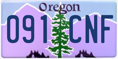OR license plate 091CNF