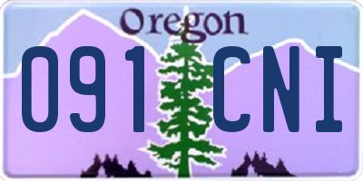 OR license plate 091CNI