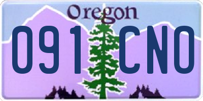 OR license plate 091CNO