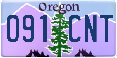 OR license plate 091CNT