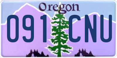OR license plate 091CNU